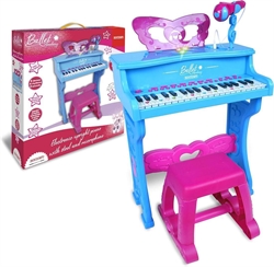 PIANO VERTICALE CON MICROFONO E SGABELLO