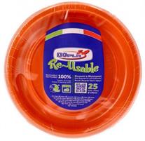 FESTAIOLI ARANCIONE PIATTI DOLCE(RIUTILIZZABILI) D.170 X 25 PZ