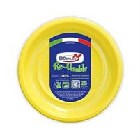 FESTAIOLI GIALLO PIATTI DOLCE(RIUTILIZZABILI) D.170 X 25 PEZZI