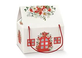 CASETTA C/CORDINO WHITE LITTLE HOUSE ROSSO 330X250X190