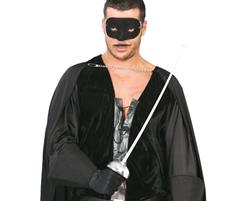 SET MASCHERA E FIORETTO ARGENTO, 63 CM