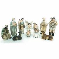 NATIVITA SET 11PZ.SOGGETTI PRESEPE H.10CM.CA VESTE TENUE