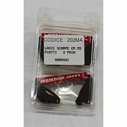 LACCI SCARPE CM.55  2 paia  MARRONI PIATTI BLISTER