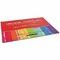 ALBUM monikids CARTONCINI COLORATO 200GR 12 FOGLI 33x48