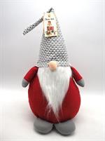 FIGURA NATALIZIA GNOMO H.58CM. C/CAPPELLO LAVORATO C/FIOCCO NEVE