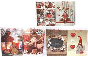 BUSTA REGALO CORDINO CARTA XXL H.56X42X14CM. C/GLITTER DIS.NATA