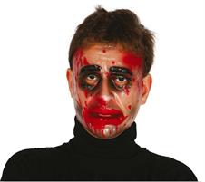 MASCHERA TRANSPARENTE CON SANGUE PVC