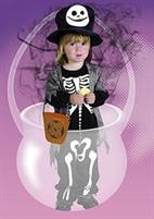 VESTITO BIMBI E. BABY SKELETON CON BORSA PORTADOLCI 3/4 ANNI