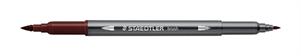 BRUSH STAEDTLER PENNA ACQUERELLABILE A DUE PUNTE CIOCCOLATO