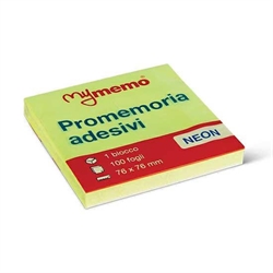 AFN -PROMEMORIA 76MM X 76MM 100FF GIALLO NEON