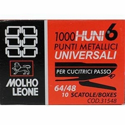 PUNTINE CUCITRICI LEONE 64/48 X 1000punti UNIVERSALI conf.10 pz