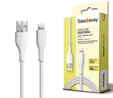 TELEFONIA TAKE IT EASY CAVO USB-A TO LIGHTNING 12W - 100CM - BIA