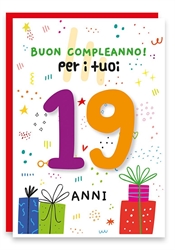 BIGLIETTINI COMPLEANNO 19 ANNI