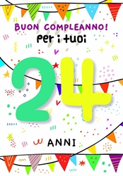 BIGLIETTINI COMPLEANNO 24 ANNI