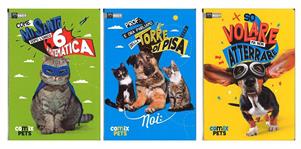 COMIX PETS MAXI QUADERNI A4 100 GR. 24FF+1 RIG.5MM