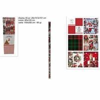 CARTA REGALO ROTOLO NATALIZIA 60GR 100X200CM ASS. YS14JZ-100200