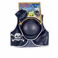 KIT TRAVESTIMENTO ADULTO (BANDANA-BENDA-GILLET-UNCINO)PIRATA