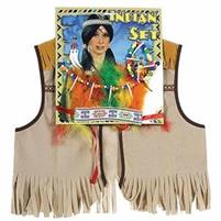 KIT TRAVESTIMENTO ADULTO (DIADEMA-COLL.ORECCHINI-GILLET)INDIANO