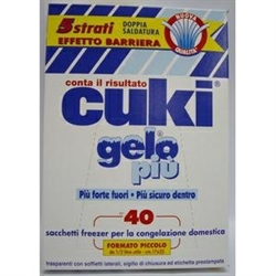 BUSTE CONGELATORE CUKI PICCOLISSIMI pz.40 CM.17X22