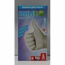 GUANTI IN LATTICE da 100 PEZZI  MIS.S SMILEX