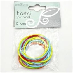 x.ELASTICI PER CAPELLI GRANDI COLORATI X 12