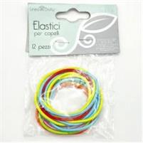 x.ELASTICI PER CAPELLI GRANDI COLORATI X 12
