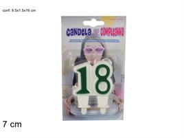 CANDELA COMPLEANNO NUMERO 18