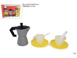 CAFFETTIERA CON PIATTINI E TAZZINE