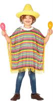 COSTUME BIMBO E. PONCHO MESSICANO BAMBINI TAGLIA 7 9 ANNI