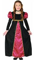 COSTUME BIMBO E. DAMA MEDIEVALE BAMBINI TAGLIA 5 6 ANNI