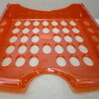 CASSETTE PORTACORRISPONDENZA LEONARDI TRASPARENTE ROSSO