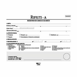 BLOCCO CARICO/SCARICO RIFIUTI DETENT.100 PG.NUM.22,5X29,7 MOD.A