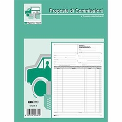 BLOCCO COMMISSIONI 2 COPIE 29,7X21 50FF AUTORICALCANTE