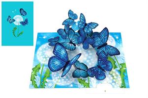 BIGLIETTINI ORIGAMI BLUE BUTTERFLIES