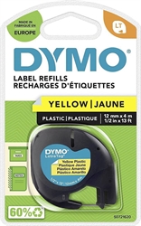 DYMO-NASTRI ETICHETTATRICE LETRATAG PLASTIFICATI GIALLO