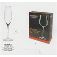 HOTEL-BICCHIERI VETRO FLORENCE FLUTECL.21 SET 2 PEZZI-CERVE