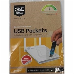BUSTE PORTA CHIAVETTA USB CON FLAP CONF.10 PEZZI