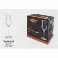 HOTEL-BICCHIERI VETRO CAL.VENICE LIQUORE CL9 SET 6 PEZZI-CERVE
