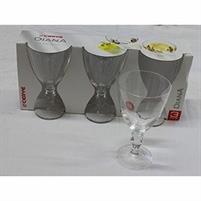 BICCHIERI VETRO CALICE DIANA FLUTE CC.185 SET 3 PEZZI-CERVE