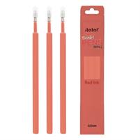 ITOTAL- REFILL PER PENNA, INCHIOSTRO CANCELLABILE ROSSE, SET 3