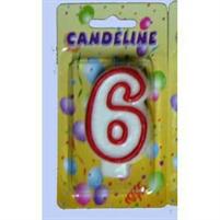 CANDELA COMPLEANNO NUMERO 6