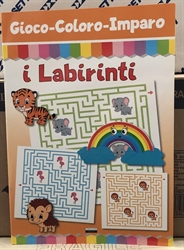 ALBUM DA COLORARE DIDATTICO IMPARO LABIRINTI-esente iva-