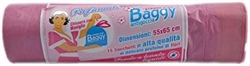 BUSTE IMMONDIZIA BAGGY C/LACCETTI 55X65 ROSA da 15pz
