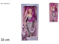 BAMBOLA UNICORNO CM.33
