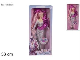 BAMBOLA UNICORNO CM.33