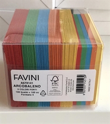 BIGLIETTINI VISITA F.4 COLORATI CONF.100 PEZZI FORTI FAVINI