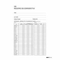 REGISTRO CORRISPETTIVI 31X24,5 15 PROSPETTI NUMERATI