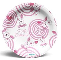 E.BATTESIMO ROSA PIATTI X 6 PEZZI