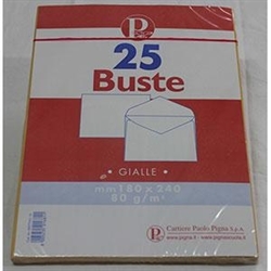 BL.BUSTE COMM.LI 18X24 GIALLE X 25 PEZZI