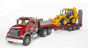 BRUDER  MACK CAMION ARTICOLATO CON JCB CX ESCAVATORE
